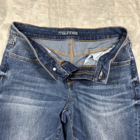 Maurices Womens Medium Blue Wash Denim Skinny Jeans Regular Fit Stretch - Picture 5 of 14
